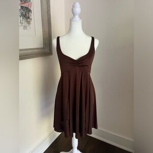URBAN OUTFITTERS Brown Flowy Dress